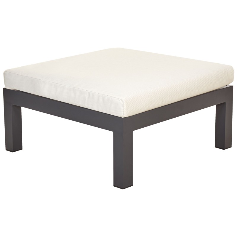 Narożnik ogrodowy ze stolikiem dla 5 osób MESSINA Lewostronny Metal Beżowy