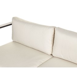 Narożnik ogrodowy ze stolikiem dla 5 osób MESSINA Lewostronny Metal Beżowy