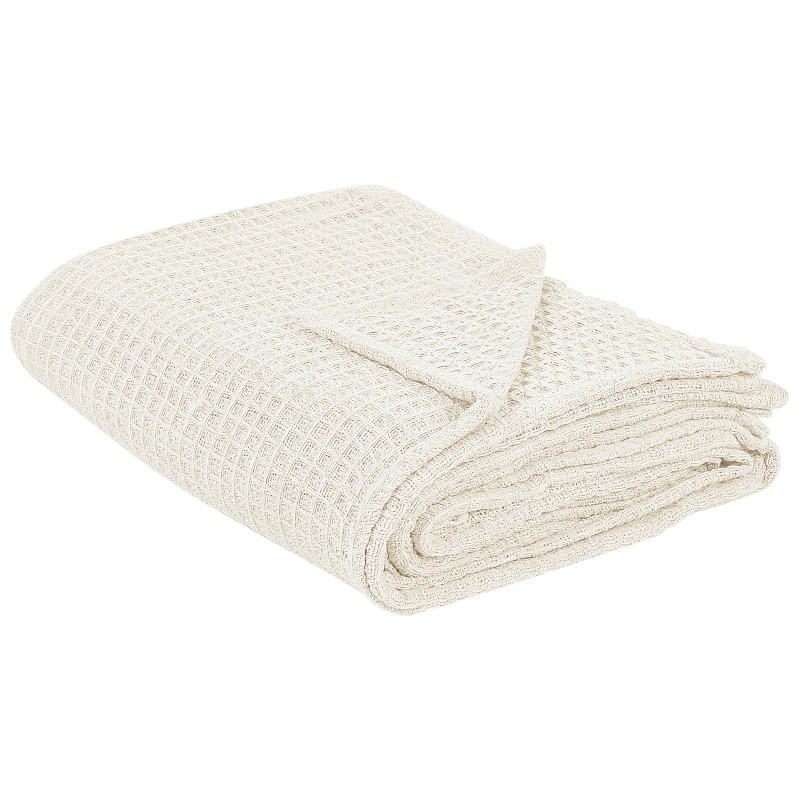 Narzuta na łóżko CHAGYL Bawełna 220 x 240 cm Jasnobeżowy