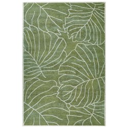 Dywan bawełniany w liście monstery 200 x 300 cm zielony SARMIN