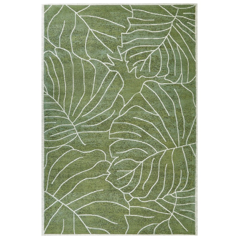 Dywan bawełniany w liście monstery 200 x 300 cm zielony SARMIN
