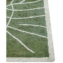 Dywan bawełniany w liście monstery 200 x 300 cm zielony SARMIN