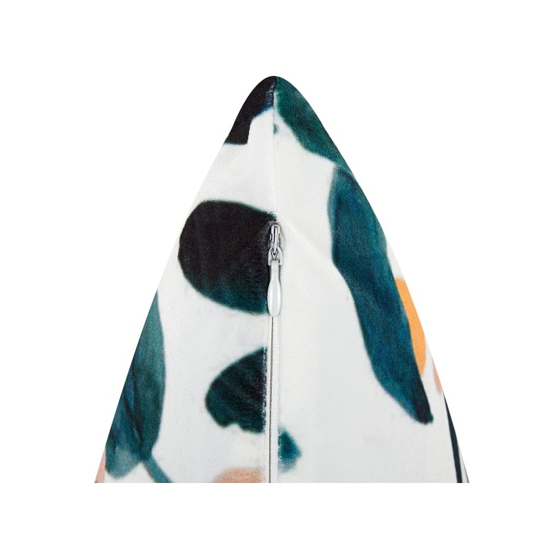 Poduszka dekoracyjna KNAUTIA Welur 45 x 45 cm Kolorowy Wzór roślinny