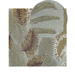 Dywan wełniany z motywem roślinnym 200 x 200 cm VIZE
