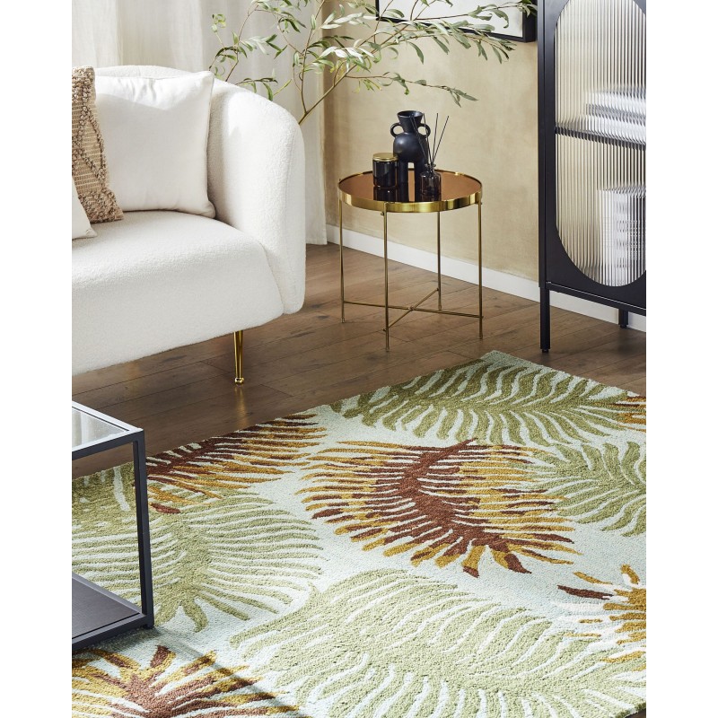 Dywan wełniany z motywem roślinnym 200 x 200 cm VIZE