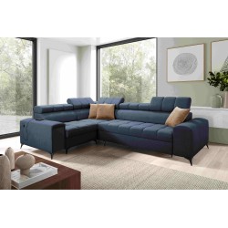 Venna II - Luxury Corner Sofa with Sleeping Function, USB Port and Bar | [Your Company]