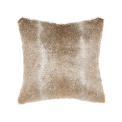 Zestaw 2 poduszek dekoracyjnych HORDEUM Sztuczne futro 45 x 45 cm Jasnobrązowy Jednolity