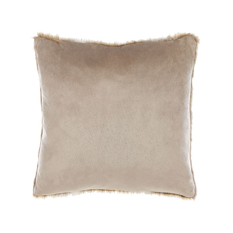 Zestaw 2 poduszek dekoracyjnych HORDEUM Sztuczne futro 45 x 45 cm Jasnobrązowy Jednolity