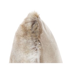 Zestaw 2 poduszek dekoracyjnych HORDEUM Sztuczne futro 45 x 45 cm Jasnobrązowy Jednolity