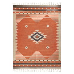 Dywan bawełniany kilim 140 x 200 cm pomarańczowy GAVAR