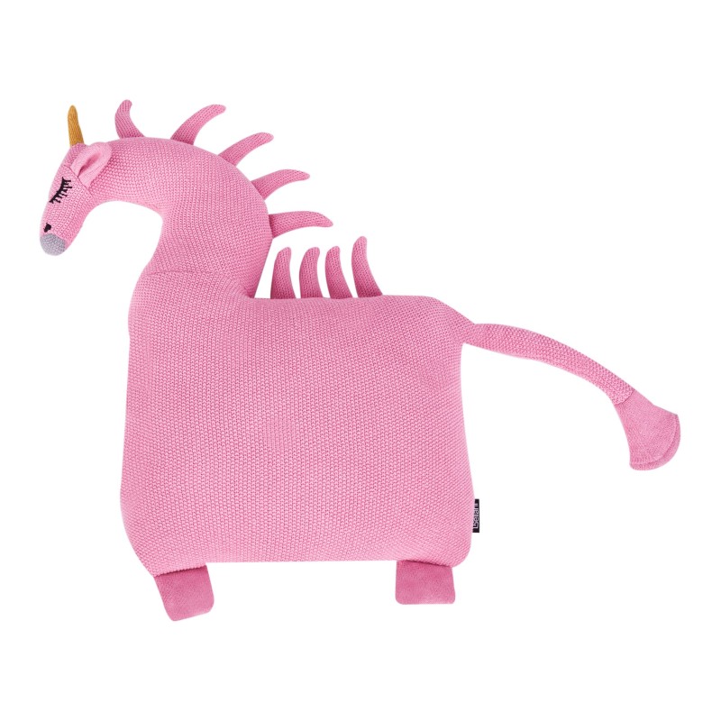 2 bawełniane poduszki dla dzieci jednorożec 45 x 45 cm różowe LAMMI