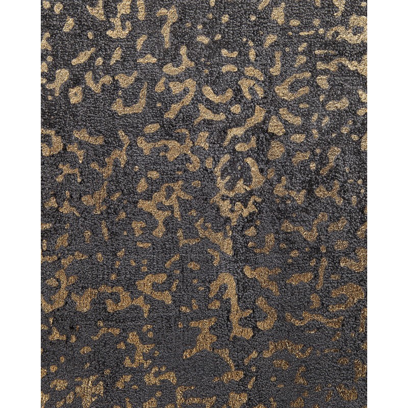 Dywan z wiskozy 160 x 230 cm szaro-złoty ESEL