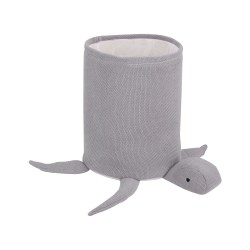 Kosz na zabawki Żółw TANDA Bawełna Szary