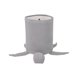 Kosz na zabawki Żółw TANDA Bawełna Szary