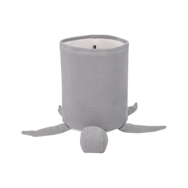 Kosz na zabawki Żółw TANDA Bawełna Szary