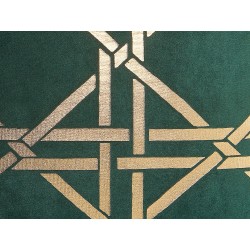 Zestaw 2 poduszek dekoracyjnych CASSIA 45 x 45 cm Ciemnozielony Wzór geometryczny