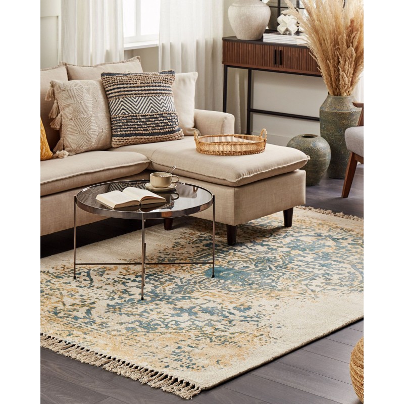 Dywan z wiskozy 160 x 230 cm żółto-zielony BOYALI