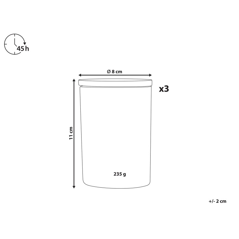 Zestaw 3 świeczek zapachowych SIMPLICITY Wosk sojowy Nuty orientalne Świeże nuty