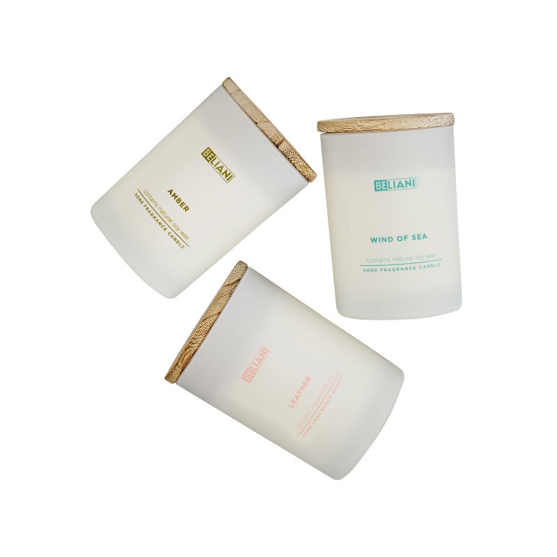 Zestaw 3 świeczek zapachowych SIMPLICITY Wosk sojowy Nuty orientalne Świeże nuty