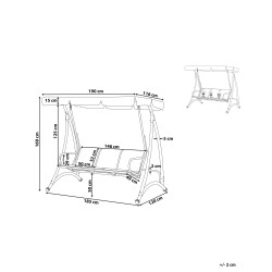 Huśtawka ogrodowa BOGART Metal Szary