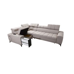 Venna II - Luxury Corner Sofa with Sleeping Function, USB Port and Bar | [Your Company]
