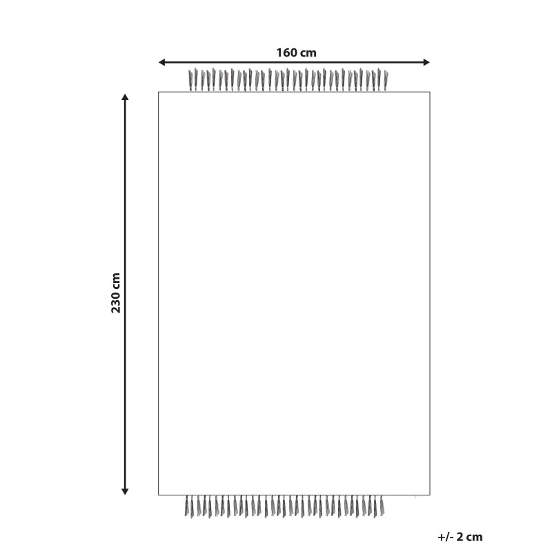 Dywan wełniany 160 x 230 cm czarny ze złamaną bielą ATLANTI