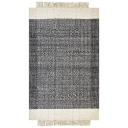 Dywan wełniany 160 x 230 cm czarny ze złamaną bielą ATLANTI