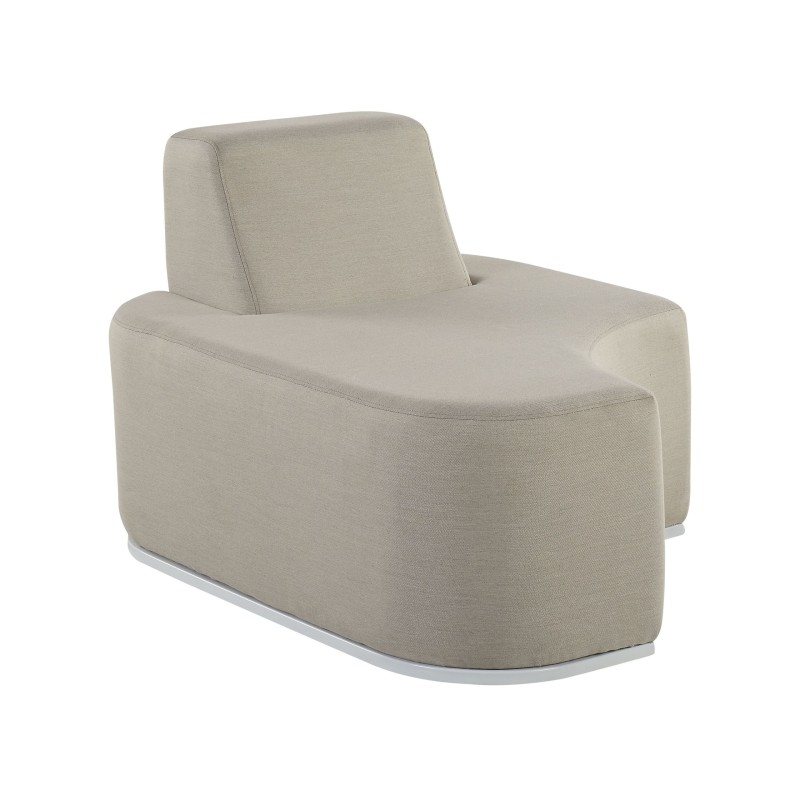 Zestaw ogrodowy ze stolikiem dla 2 osób FABRO Modułowy Jasnoszary