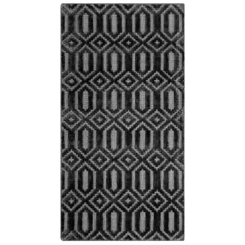 Dywan wiskozowy 80 x 150 cm szary ADATEPE