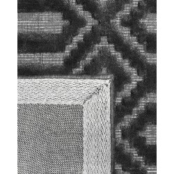 Dywan wiskozowy 80 x 150 cm szary ADATEPE