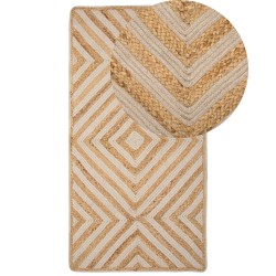 Dywan bawełniany 80 x 150 cm beżowy PIRLI