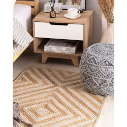 Dywan bawełniany 80 x 150 cm beżowy PIRLI