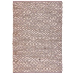 Dywan bawełniany 160 x 230 cm beżowy z różowym GERZE