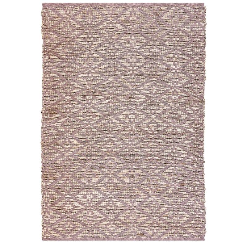 Dywan bawełniany 160 x 230 cm beżowy z różowym GERZE