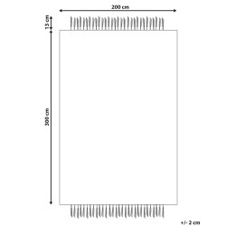 Dywan z juty 200 x 300 cm beżowy KARKIN
