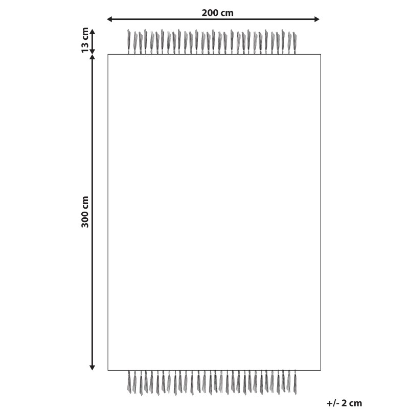 Dywan z juty 200 x 300 cm beżowy KARKIN
