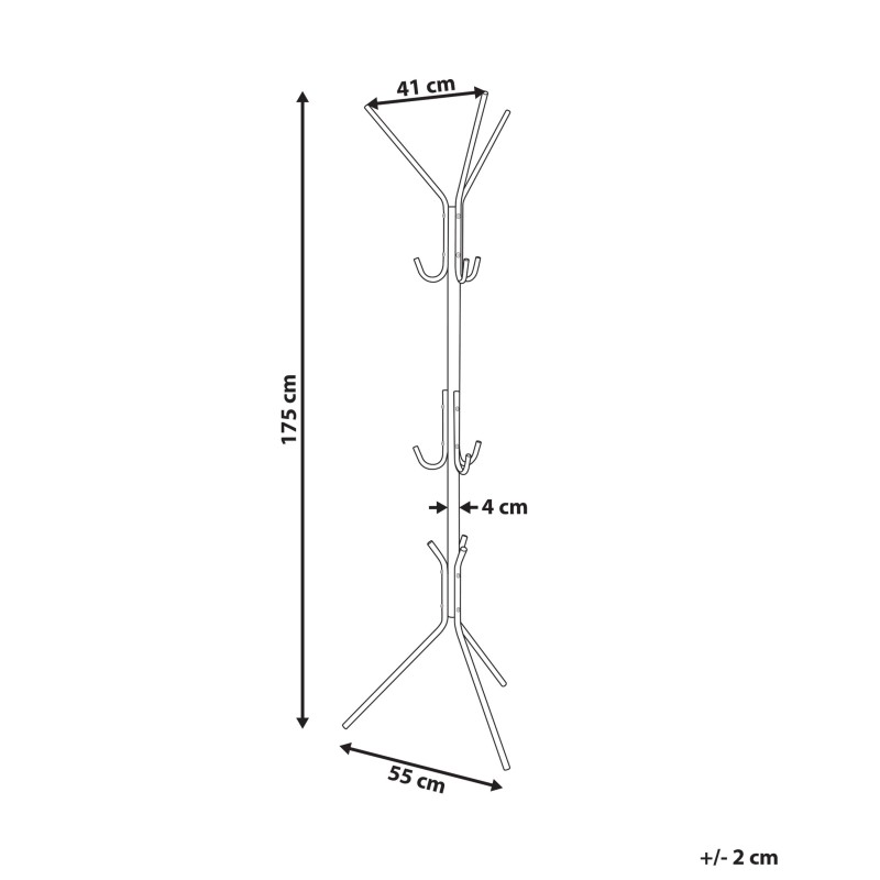 Wieszak na ubrania ALMENA Czarny