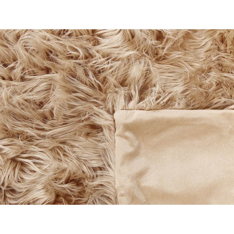 Narzuta na łóżko DELICE 150 x 200 cm Jasnobrązowy