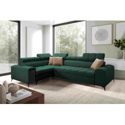 Venna II - Luxury Corner Sofa with Sleeping Function, USB Port and Bar | [Your Company]