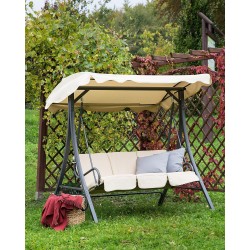 Huśtawka ogrodowa GARBO Metal Beżowy