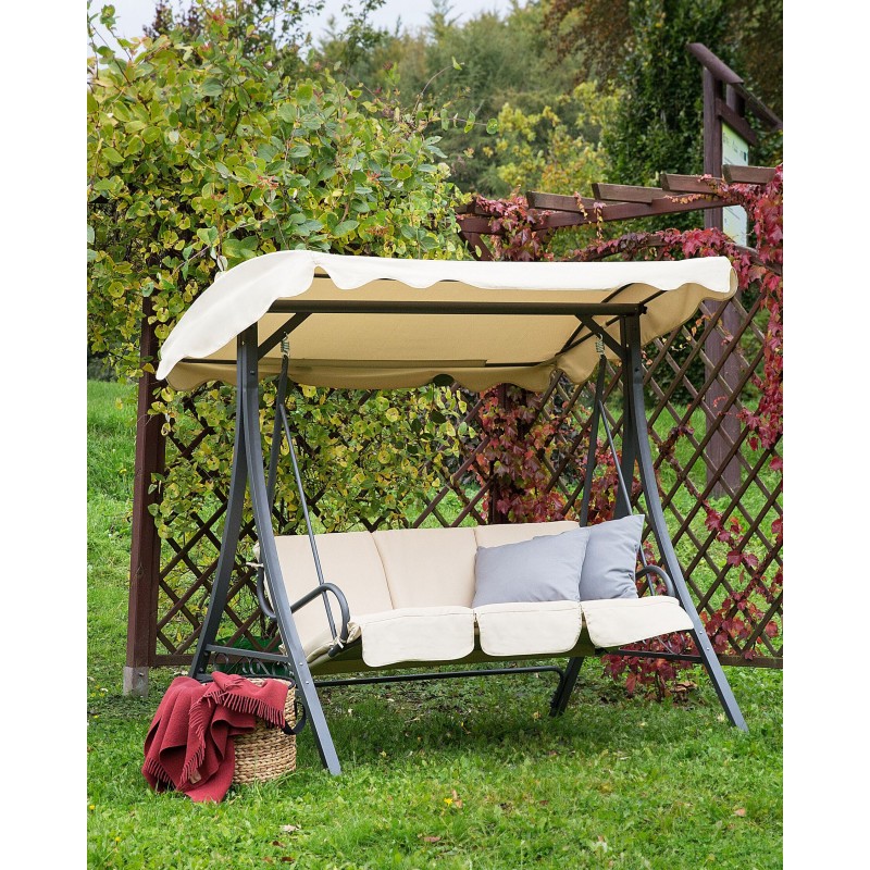 Huśtawka ogrodowa GARBO Metal Beżowy