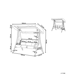 Huśtawka ogrodowa GARBO Metal Beżowy