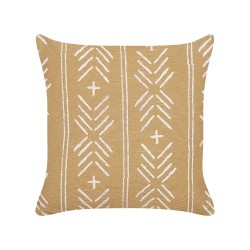 Poduszka dekoracyjna BANYAN Bawełna 45 x 45 cm Piaskowy Wzór geometryczny
