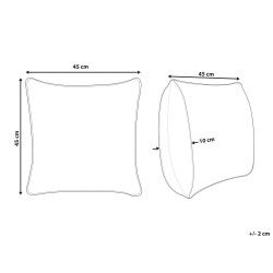 Poduszka dekoracyjna BANYAN Bawełna 45 x 45 cm Piaskowy Wzór geometryczny