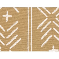 Poduszka dekoracyjna BANYAN Bawełna 45 x 45 cm Piaskowy Wzór geometryczny