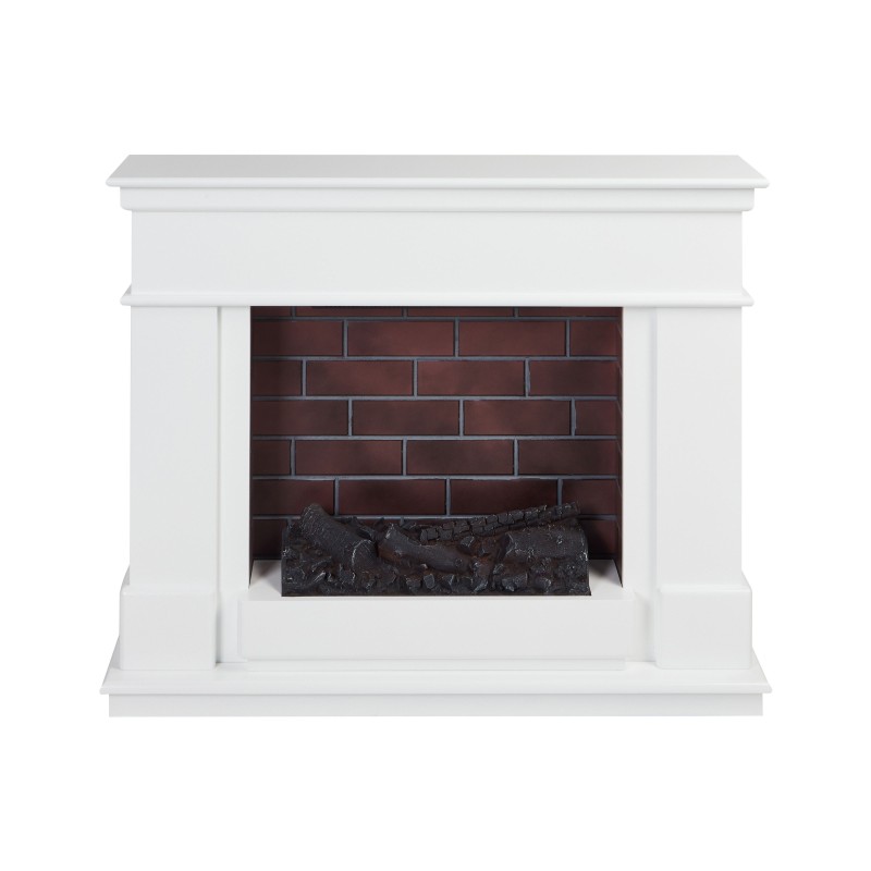 Kominek elektryczny z funkcją grzania NAMIB Z pilotem Biały