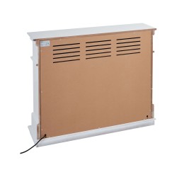 Kominek elektryczny z funkcją grzania NAMIB Z pilotem Biały