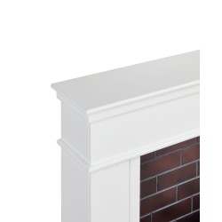 Kominek elektryczny z funkcją grzania NAMIB Z pilotem Biały