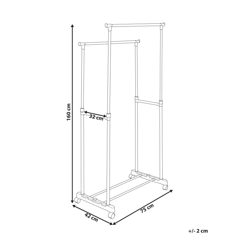 Wieszak na ubrania GILMER Czarny
