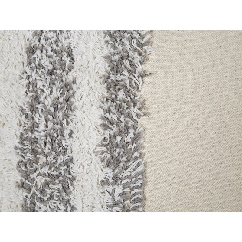 Zestaw 2 poduszek dekoracyjnych HELICONIA Bawełna 45 x 45 cm Beżowy W paski